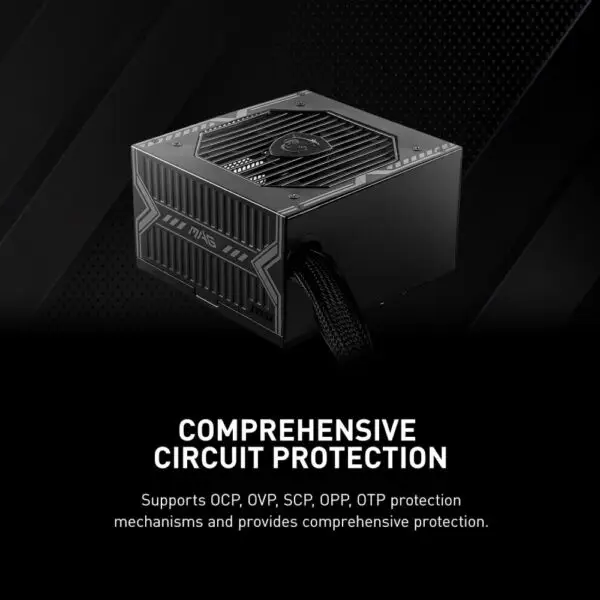 MSI MAG A650BN Gaming 650W Power Supply - 80 Plus Bronze Certified - Image 3